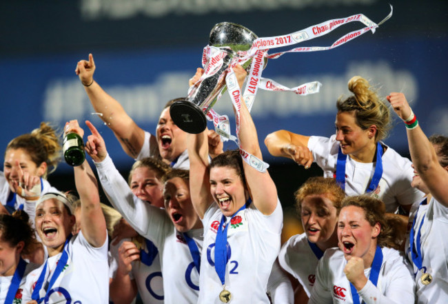 England celebrate winning the grand slam