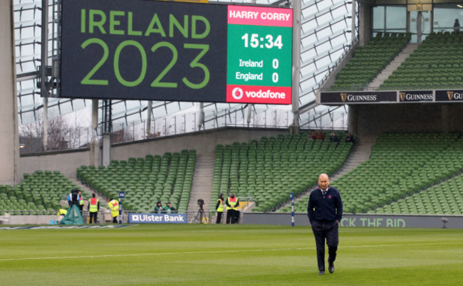 Eddie Jones before the game