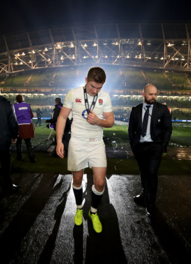 Owen Farrell celebrates