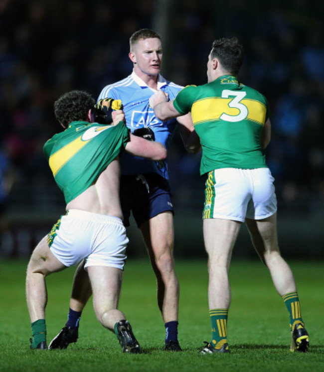 Tadhg Morley and Mark Griffin with Ciaran Kilkenny