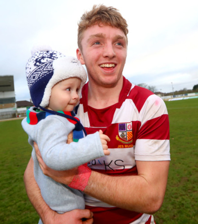 Diarmuid Codyre with his nephew Matthew Codyre after the game