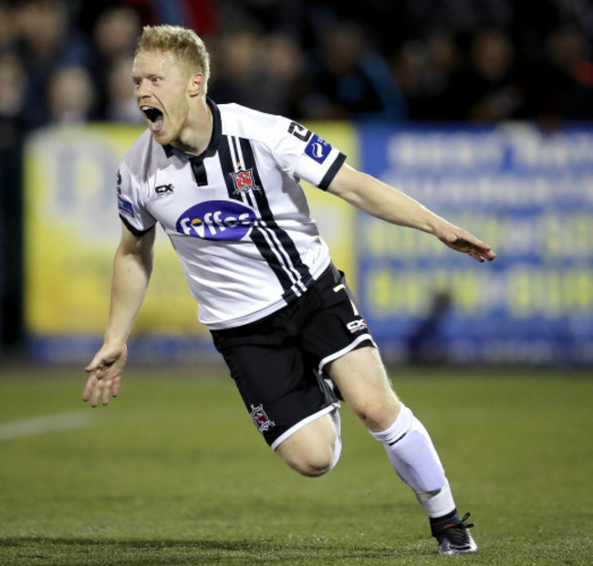 Daryl Horgan celebrates scoring