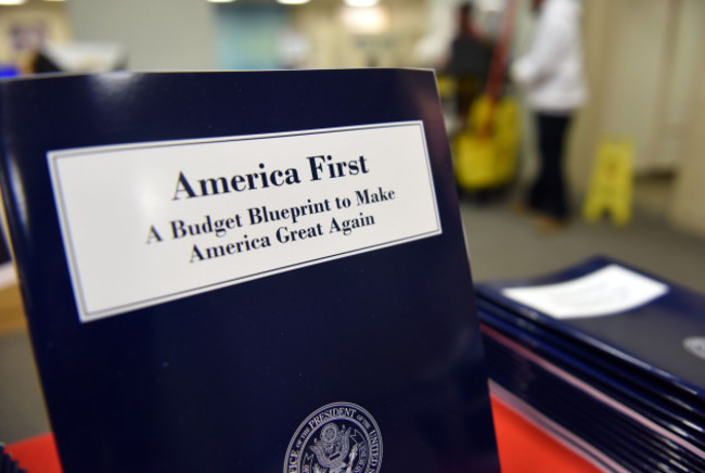 U.S.-WASHINGTON D.C.-TRUMP-FIRST BUDGET BLUEPRINT