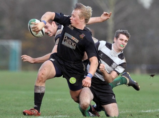 Luke Marshall off loads the ball