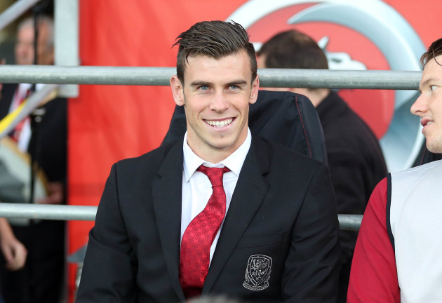 Gareth Bale looks on