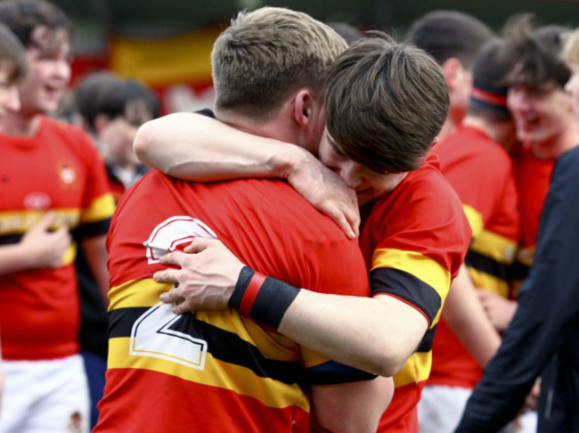 Sean Rall and Aaron Leahy celebrate winning