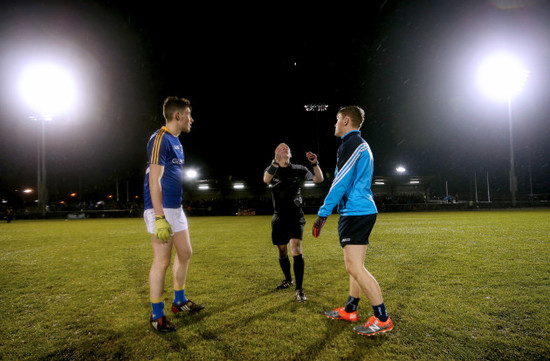 Con O&rsquo;Callaghan with Shane Kenny and Niall Ward at the coin toss