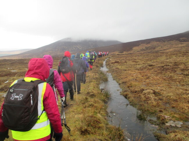 Pilgrims walkers on St Declans Way, Co Waterford    celebtating Pilgrim Paths Week 2016