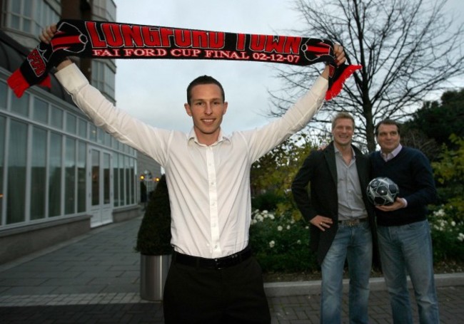 Sean Prunty with Johan Mjallby and Marco Tardelli