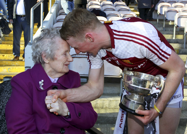 Brian McGrath celebrates with his grandmother Nancy