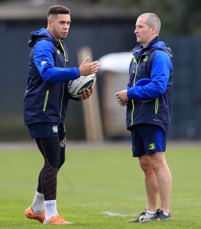 Adam Byrne with Stuart Lancaster