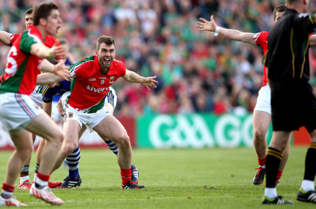 Seamus O'Shea reacts as referee Cormac Reilly awards a free to Kerry