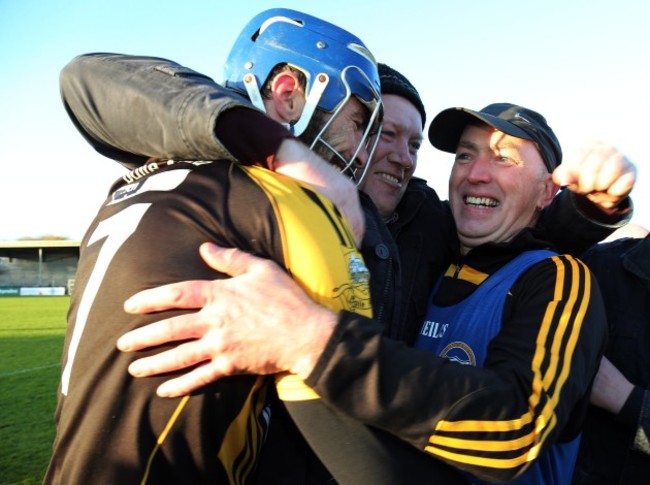 James Murphy and Robbie Hogan celebrate