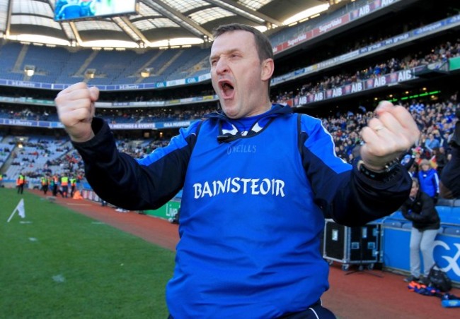 Andrew McEntee celebrates at the final whistle