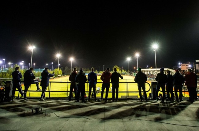 Spectators watching the action