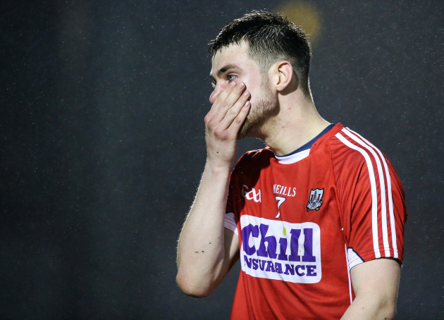 Cian Kiely dejected at the end of the game