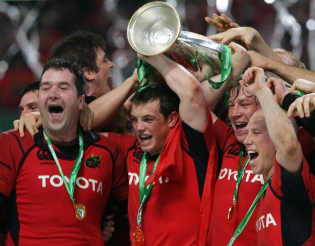 Munster players celebrate