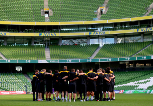 The Wasps team huddle