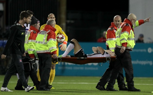 Sean Gannon is stretchered off the pitch