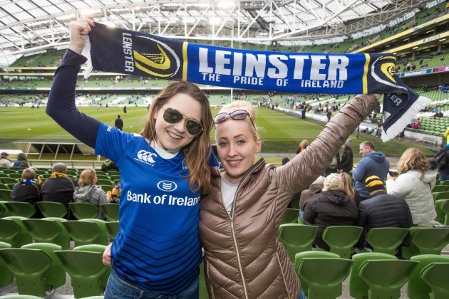 Leinster fans Tara Barrett and Jolene Moore