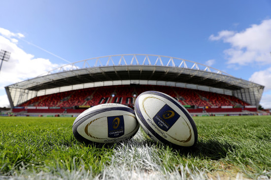 A view of the match day balls on the pitch