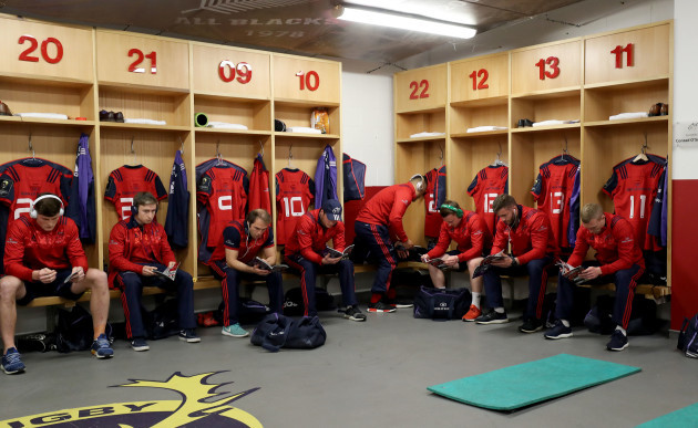 Munster players before the game