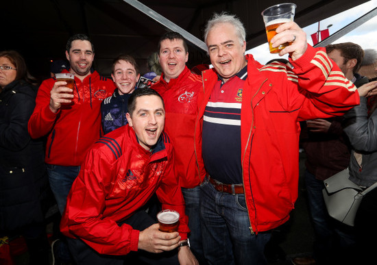 Stephen Lehan, Cian O'Keefe, Paulie O'Keefe, Jerry Linehan and James Conlan in the fan zone