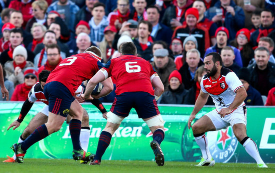 John Ryan on his way to scoring a try