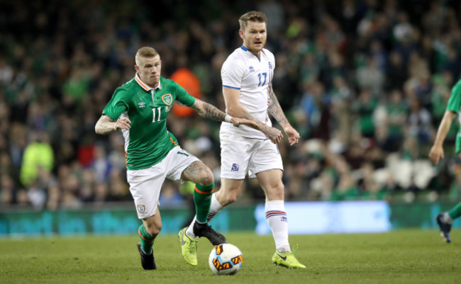 James McClean and Aron Einar Gunnarsson