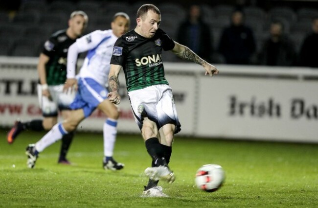 Gary McCabe scores a penalty