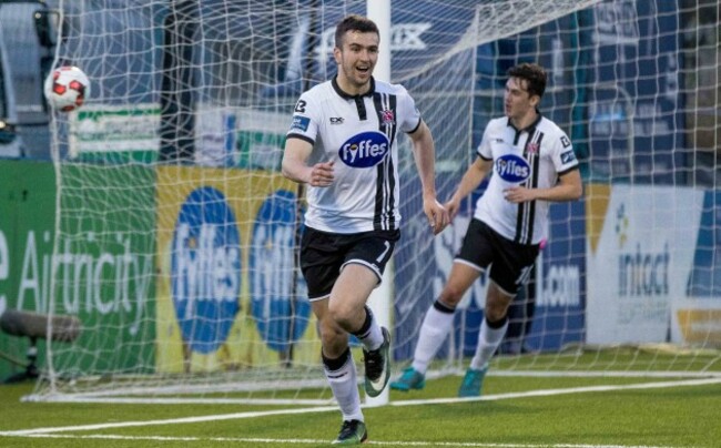 Michael Duffy celebrates scoring their second goal