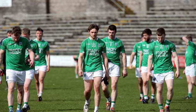 Fermanagh players leave the field