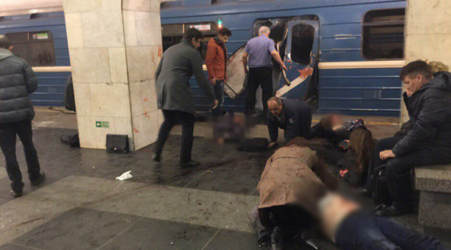 RUSSIA-ST. PETERSBURG-METRO-BLAST