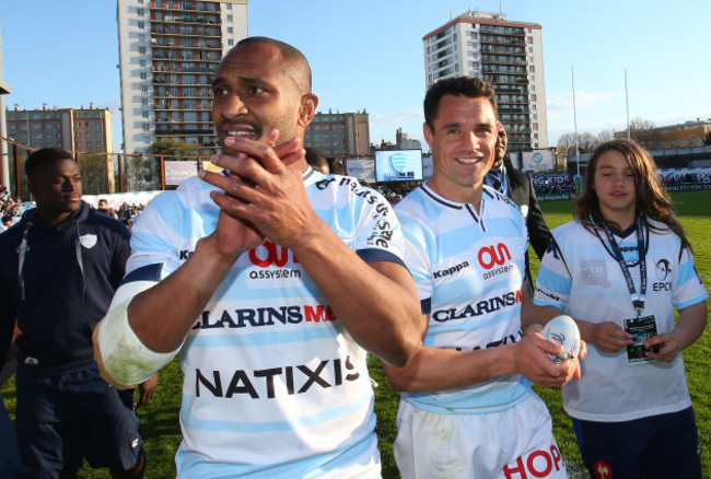 Racing 92’s Joe Rokocoko and Dan Carter