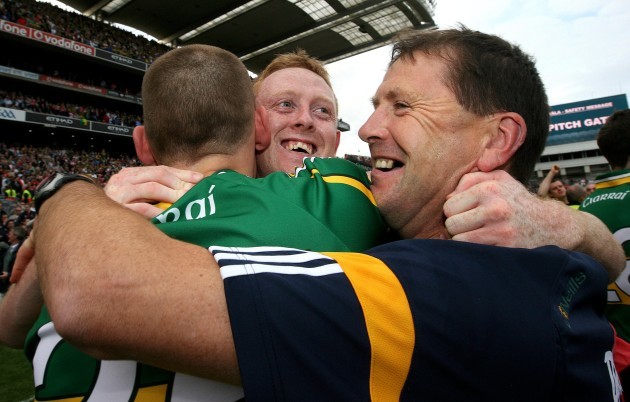 Jack O'Connor celebrates with Colm Cooper