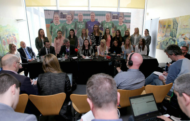 A view of the press conference