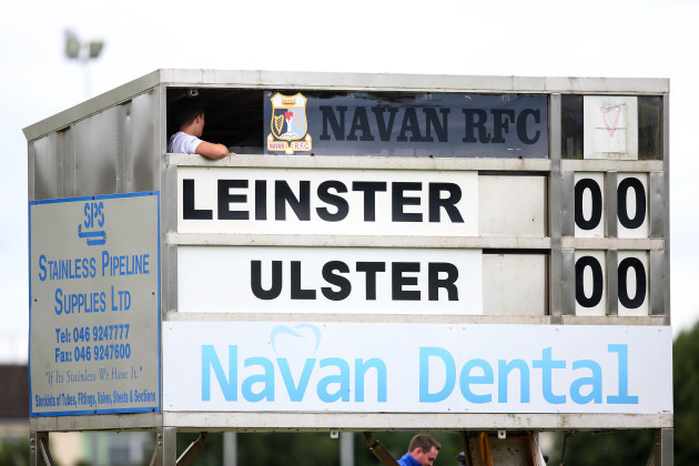 A general view of Navan RFC scoreboard