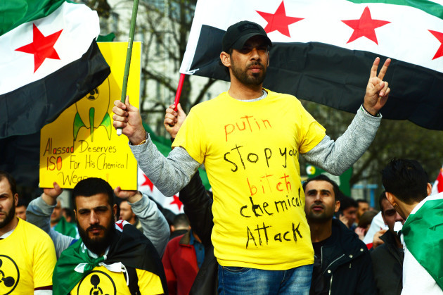 Protest against usage of chemical weapons in Syria