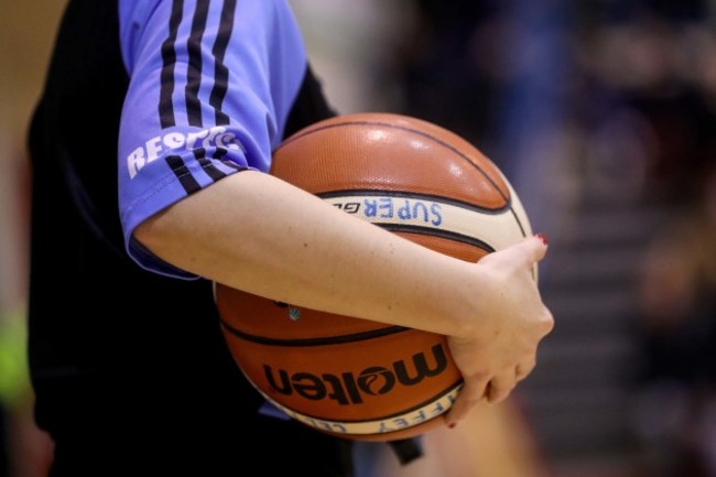 A view of the match ball