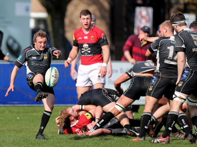 John Creighton clears the ball