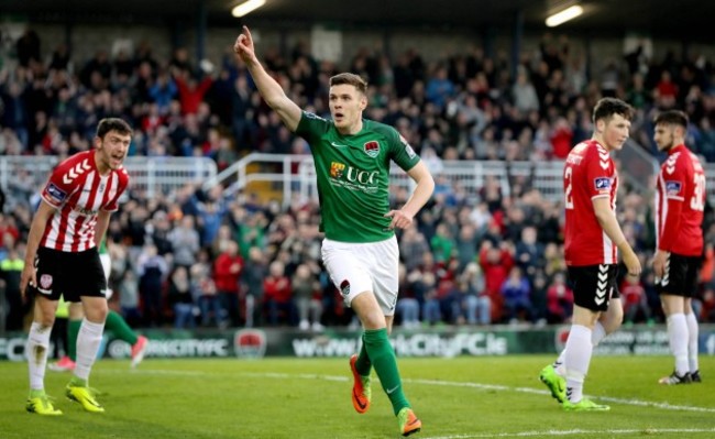 Garry Buckley celebrates scoring