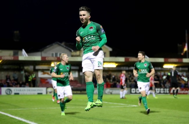 Sean Maguire celebrates scoring