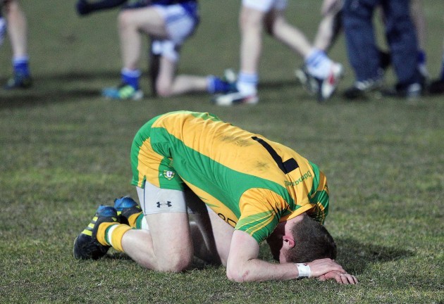 Dejected Luke Keaney after the game