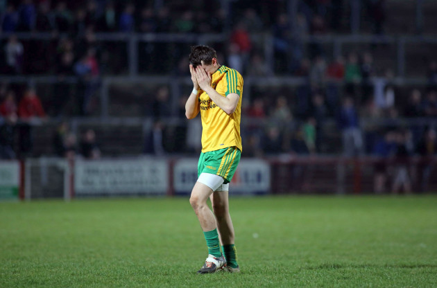 Ryan McHugh dejected at the final whistle