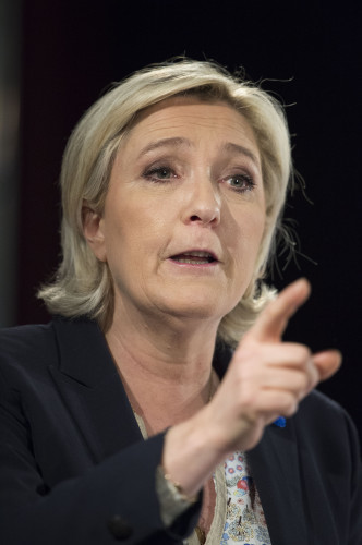 Presidential Hopeful Marine Le Pen Campaign Meeting - Arcis-sur-Aube