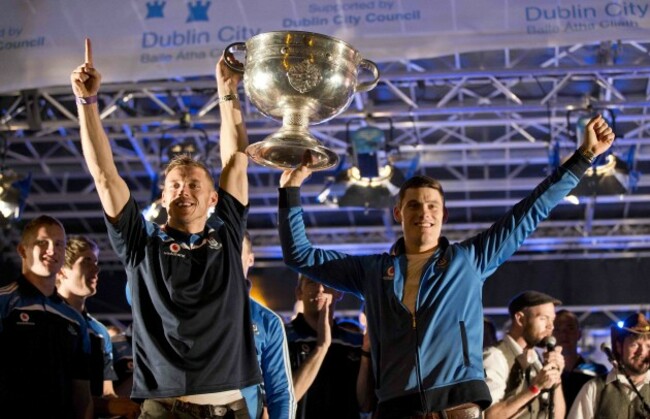 Paul Flynn and Diarmuid Connolly with the Sam Maguire