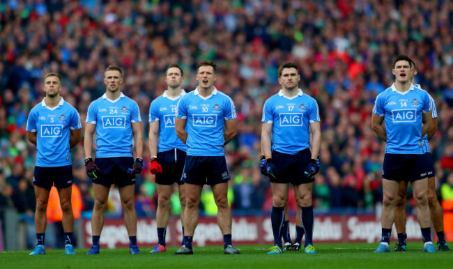 Jonny Cooper, Paul Mannion, Dean Rock, Paul Flynn, Paddy Andrews and Diarmuid Connolly