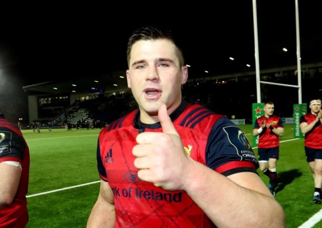 Munster’s CJ Stander  celebrates after the match