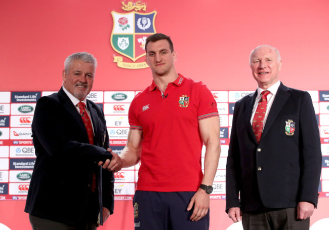 Warren Gatland, Sam Warburton and John Spencer