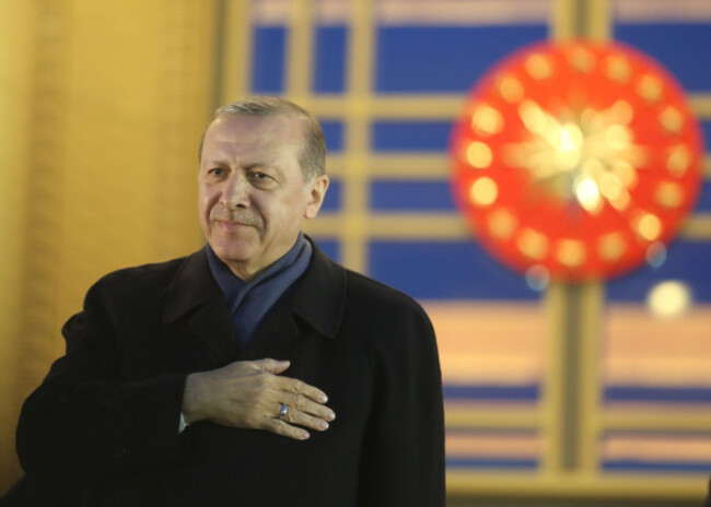 President Erdogan Addresses Supporters - Ankara